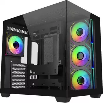 PC Case Cooler Master Elite 681 (E681-KHNN-S00) ATX Midi Tower, Black, 1×3.5 inch + 2×2.5 inch, 2×USB 3.0, 4×120mm ARGB, Tempered Glass Side