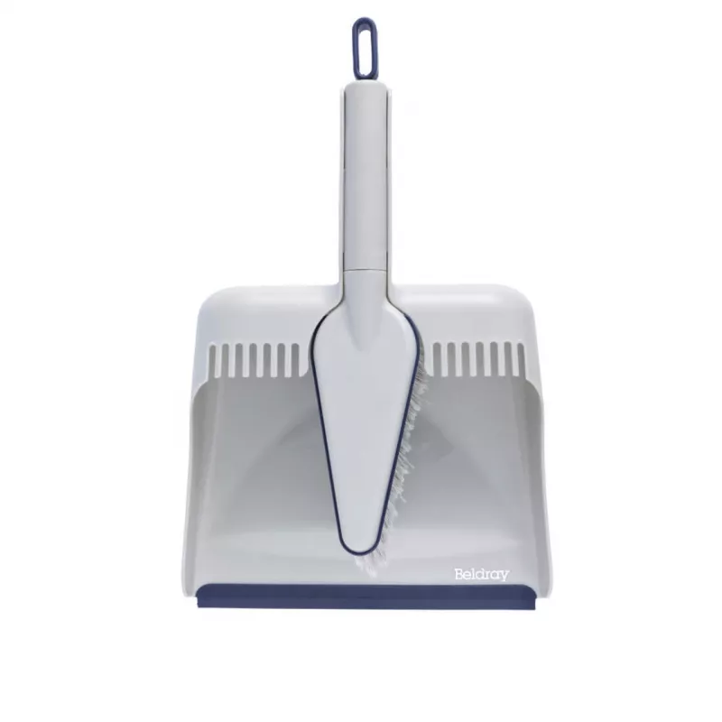 Dustpan and Brush Set Beldray LA032760PEU7 Deep Clean Design, compact hand broom with angled bristles and matching dustpan
