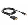 Delock Kabel DisplayPort 1.1 Stecker > DVI 24+1 Stecker Passiv 3 m schwarz (82592)