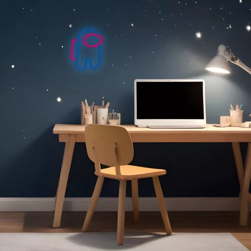 Decorative neon-style LED light MANTA SNL27BLT Style Neon Lights ASTRONAUT, plug-in tabletop wall LED accent
