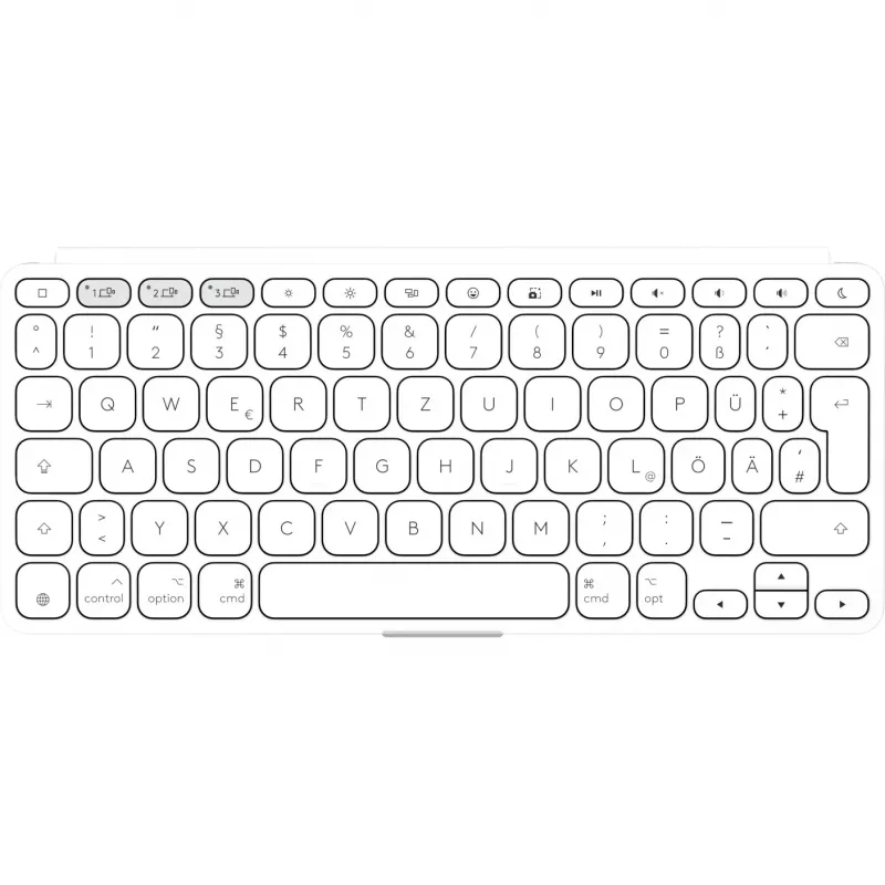 Logitech Keys-To-Go 2 Keyboard Universal Bluetooth QWERTZ German White