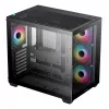 PC case DeepCool CG530 4F Midi Tower Black — tempered glass, ATX/ITX/Micro ATX, 3x120mm fans, USB-C