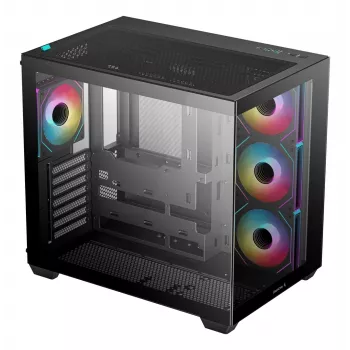 PC case DeepCool CG530 4F Midi Tower Black — tempered glass, ATX/ITX/Micro ATX, 3x120mm fans, USB-C