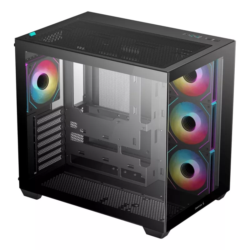 PC case DeepCool CG530 4F Midi Tower Black — tempered glass, ATX/ITX/Micro ATX, 3x120mm fans, USB-C