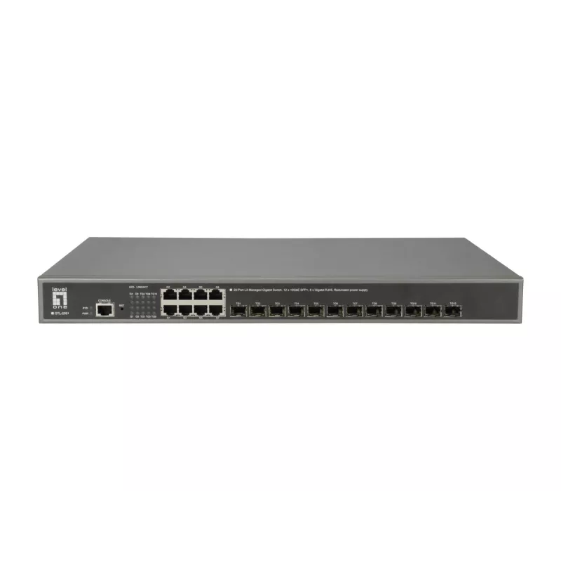 LevelOne GTL-2091 Managed L3 Gigabit Ethernet (10/100/1000) Grey