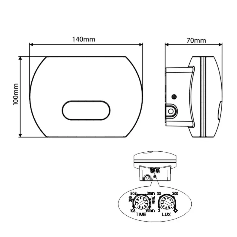 LED wall lamp MACLEAN MCE366 with dusk and motion sensor