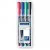 Permanent Marker Staedtler Lumocolor 317 WP4 Black Blue Green Red