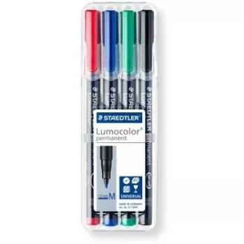 Permanent Marker Staedtler Lumocolor 317 WP4 Black Blue Green Red