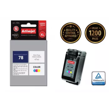 Activejet AH-78N Ink Cartridge (Replacement HP 78 C6578D; Supreme; 47 ml; color)