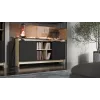 Cama PORTO 2D chest of drawers 150x38x77 oak/black
