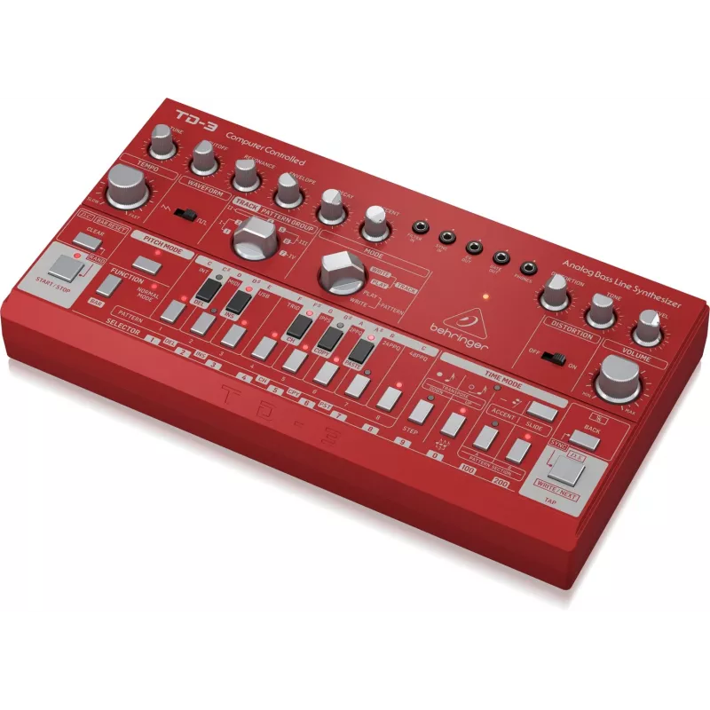 Analog synthesizer Behringer TD-3-RD Red 9V DC