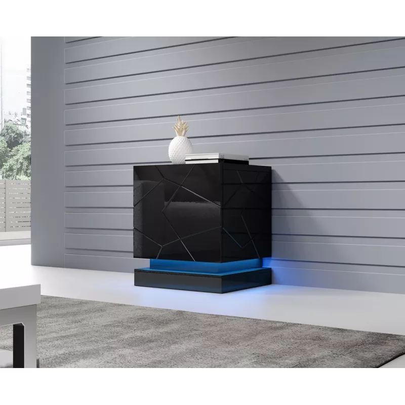 Bedside table lighting set Cama Meble QIU — surface-mounted blue LED, AC powered, 2 pcs