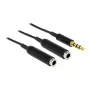 Audio Cable DeLOCK 65575 0.25m 3.5mm 2 x 3.5mm Black