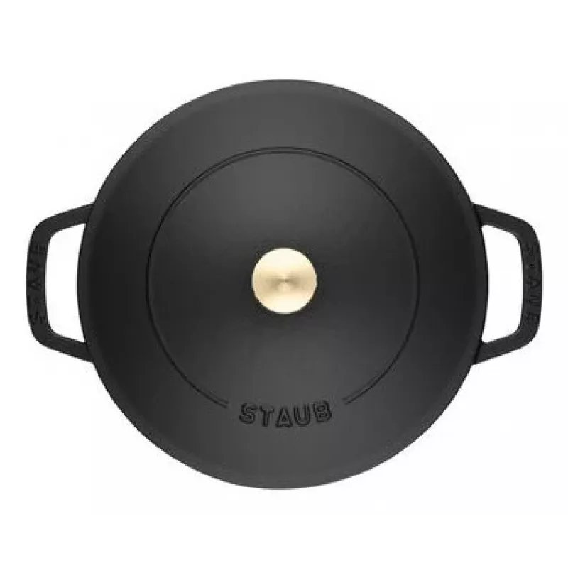 Saute Pan ZWILLING STAUB BRAISERS Round 28 cm, black, bottom Ø 22.2 cm