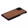 Smartphone case man and wood for iPhone 11 Pro Max — black walnut, wooden back, protective frame