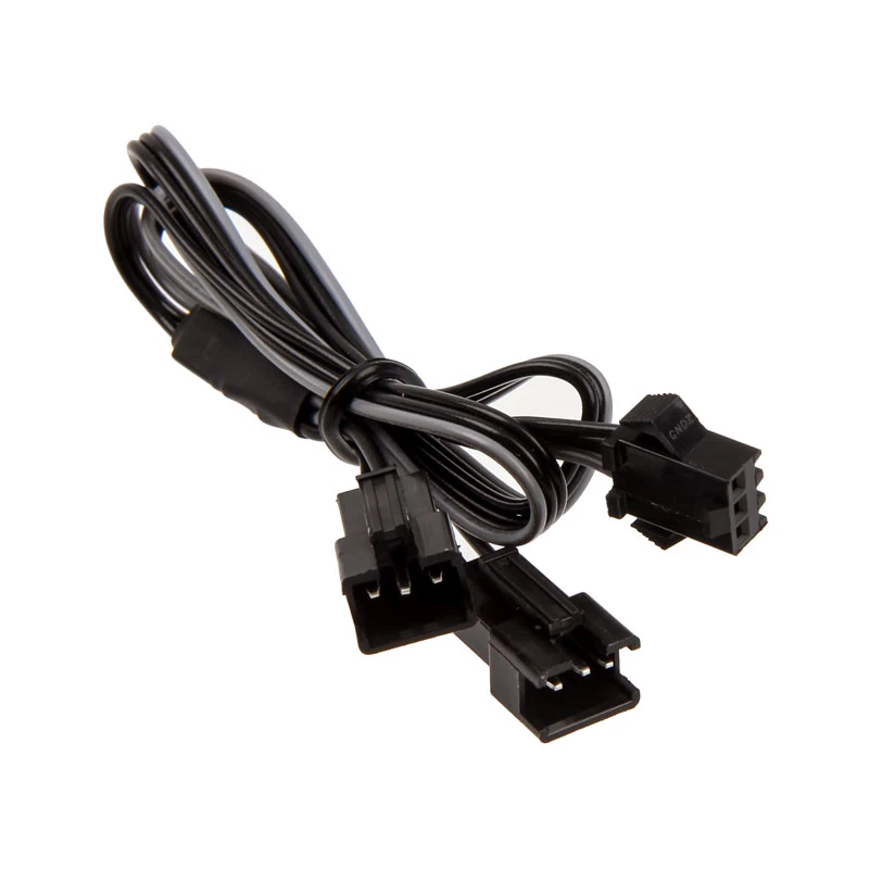Internal power cable PHANTEKS PH-CB-DRGB3P — 3-pin to 2× Molex (3-pin), black/grey