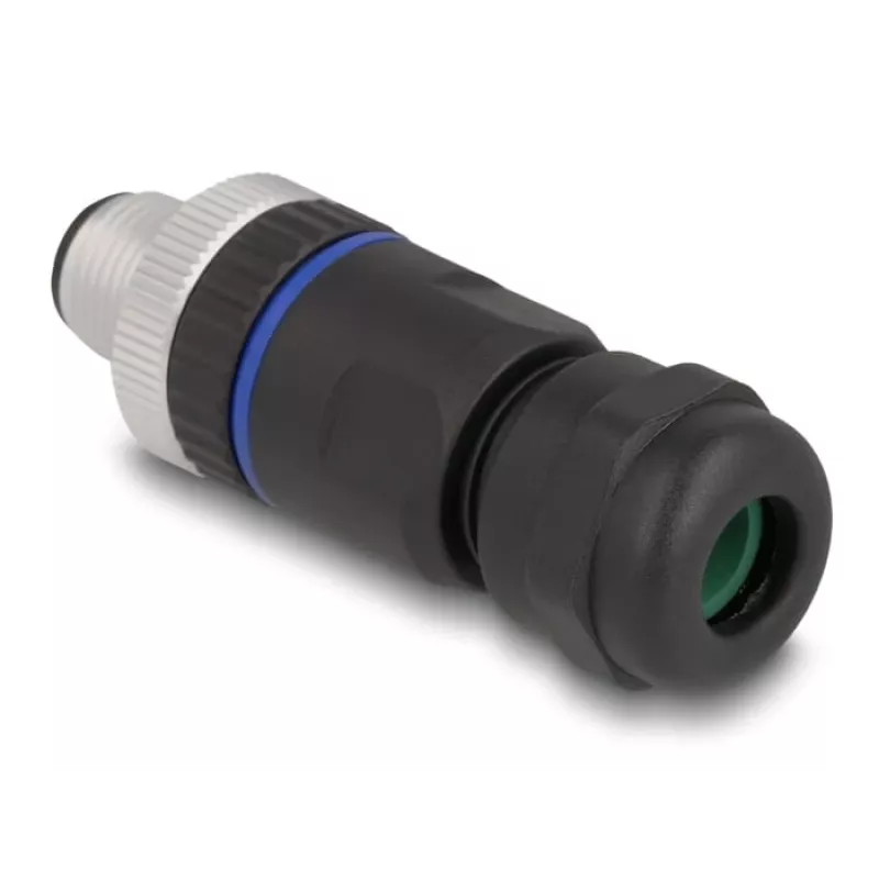 DeLOCK M12 Connector A-coded 8 pin male screw connection