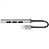 Manhattan USB-A 4-Port Hub, 4x USB-A Ports (1x 5 Gbps USB 3.2 Gen1 aka USB 3.0, 3 x 480 Mbps USB 2.0), USB powered (no external power supply required), Aluminium