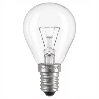 Osram Oven Lamp 15W E14 300° Bulb Shape clear Bfm