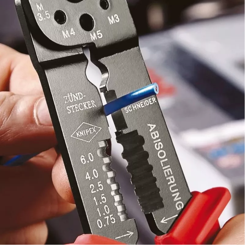 Knipex 97 21 215 B Crimping tool Black, Blue, Red