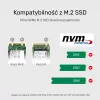 SSD enclosure Unitek S1206A for 2× M.2 NVMe PCIe Gen3 x4 drives, USB 3.2 Gen 2 (10 Gbit/s), aluminium, USB-C, includes power supply