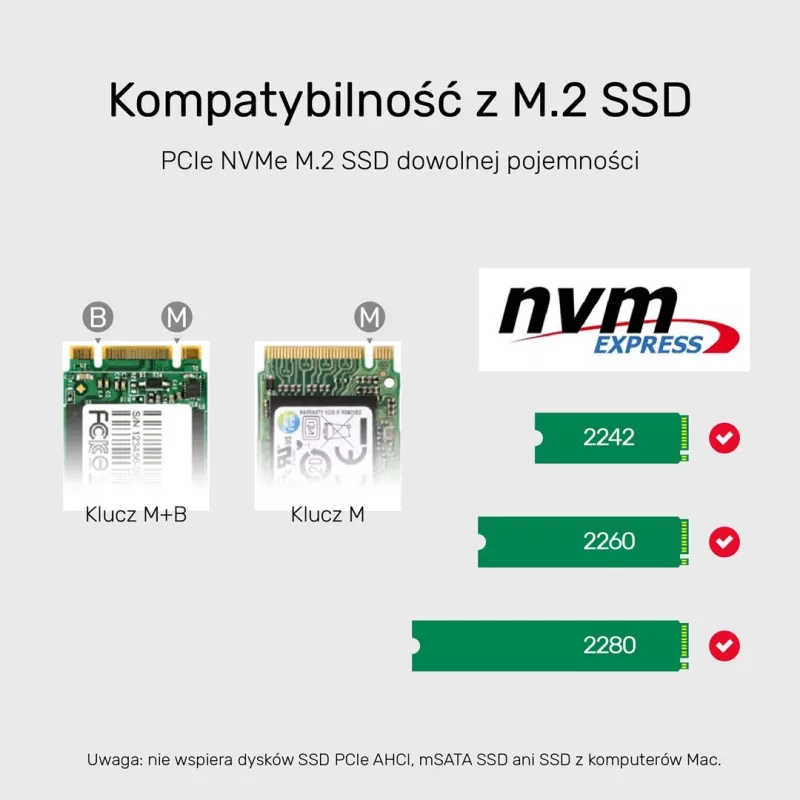 SSD enclosure Unitek S1206A for 2× M.2 NVMe PCIe Gen3 x4 drives, USB 3.2 Gen 2 (10 Gbit/s), aluminium, USB-C, includes power supply