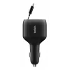 Belkin 75W 2-Port w Retractable USB-C Cbl Car - Cable (CCC001HQBK)
