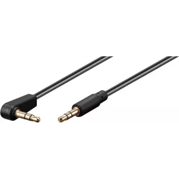 Goobay Audio Connection Cable AUX, 3,5 mm stereo 3-pol., slim, CU, Angled (59526)