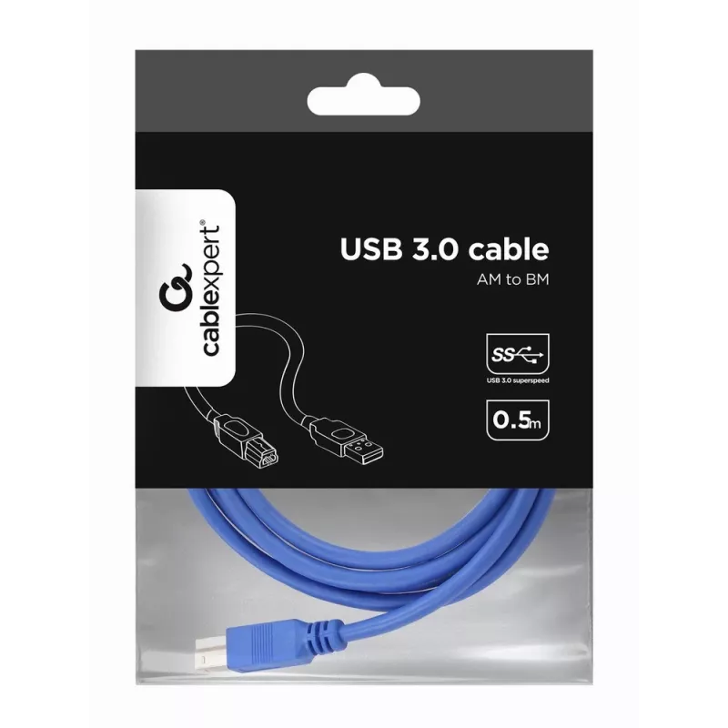 Gembird - USB Cable - USB Type a (M) Zu USB Type B (M) - USB 3.0 - 1.8 M - Moulded - Blue