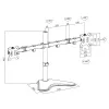 Monitor mount LogiLink BP0045 81.3 cm (32 inch) Desk Black Stainless steel