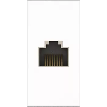 Kindermann Konnect flex 45 click Cat-6 (RJ45) 1 m - Modulares Faceplate-Snap-In - RJ-45 - White, RAL 9003 (7464000827)