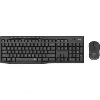 Logitech MK295 Silent - Keyboard-and-Mouse-Set - Wireless - 2.4 GHz - Graphite - Ungarisches Layout