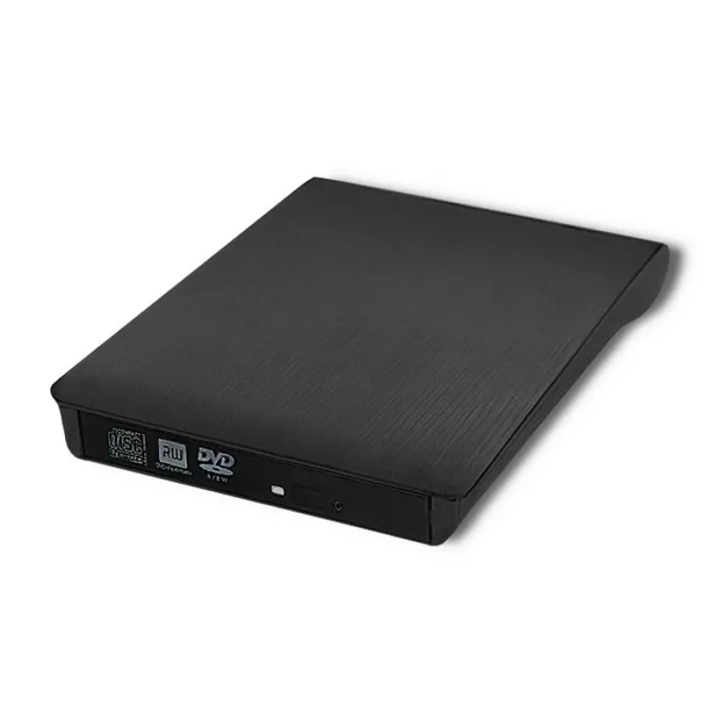 External DVD‑RW drive QOLTEC 51857 — USB 3.0, SATA interface, DVD±R 8x, DVD±RW 4x, DVD‑RAM 5x, CD 24x, black