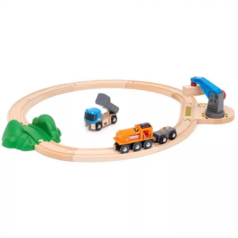 Brio World Freight Train Starter Set with Crane