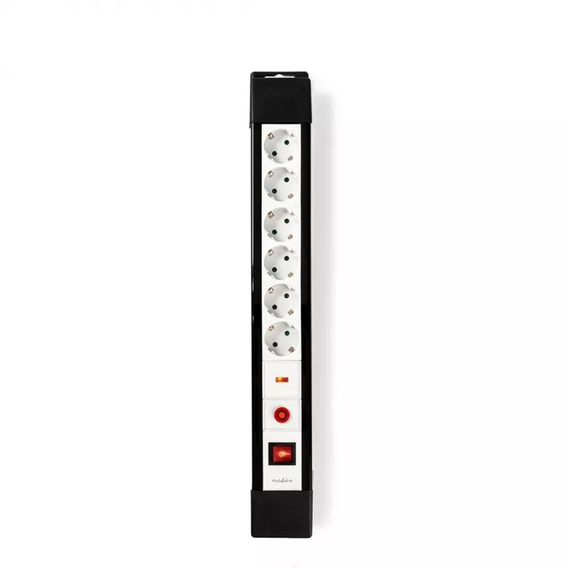 Nedis EXS630SPF1PRO power extension 3 m 6 AC outlet(s) Indoor Black, White