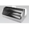 Bread loaf container Maestro MR-1676-WHITE, stainless steel hinge lid, white, 385×255×190 mm