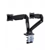 Monitor mount stand GEMBIRD MA-DA2-03 for up to 35 inch screens, clamp, VESA 75x75–100x100, 20 kg, black, dual-display