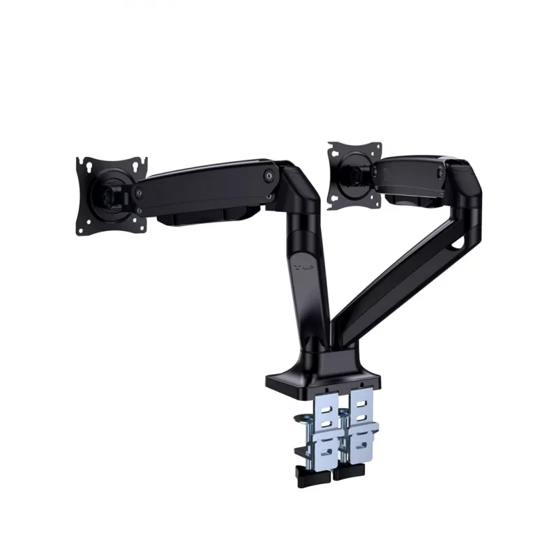 Monitor mount stand GEMBIRD MA-DA2-03 for up to 35 inch screens, clamp, VESA 75x75–100x100, 20 kg, black, dual-display