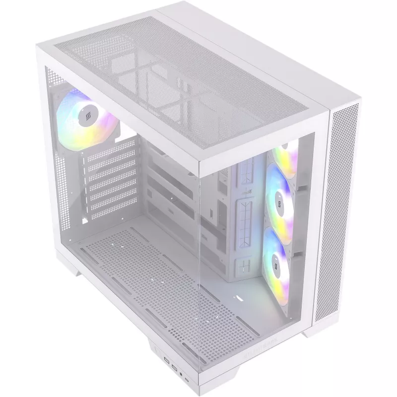 PC case Silentware View A-RGB White VIEWWHITE — mid-tower with A-RGB lighting, white finish
