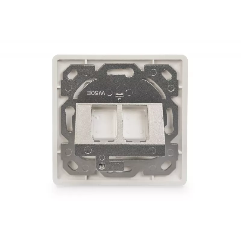 Digitus | Wallplate for Keystone Modules, German type, middle plate 50x50 mm, frame 80x80 mm | DN-93801-1