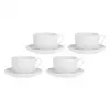 LA PORCELLANA BIANCA CORTE Set of 4 cups with saucer 450 ml