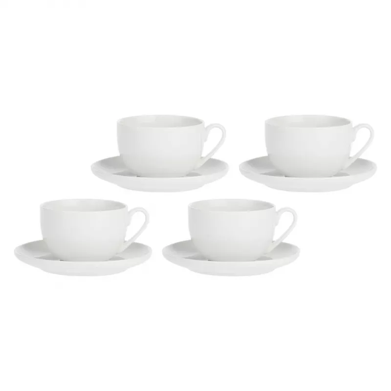 LA PORCELLANA BIANCA CORTE Set of 4 cups with saucer 450 ml