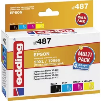 edding printer cartridge EDD-487 black, cyan, magenta, yellow compatible with EPSON 29XL / T2996XL,