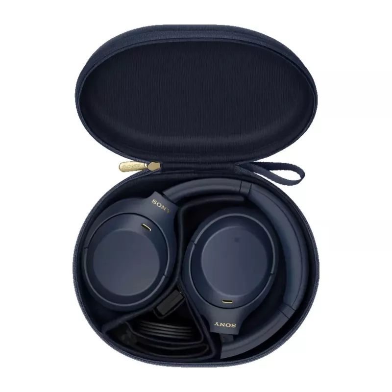 Headphones Sony WH1000XM4L.CE7, circumaural, wired & wireless (Bluetooth, USB-C), blue, head-band wearing style