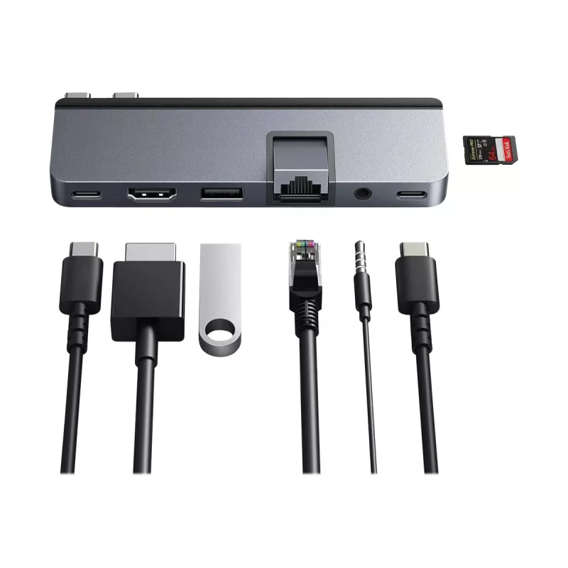 Hyper | HyperDrive DUO PRO 7-in-2 USB-C Hub for MacBook Air/Pro 2016-2020 | Ethernet LAN (RJ-45) ports 1 | HDMI ports quantity 1