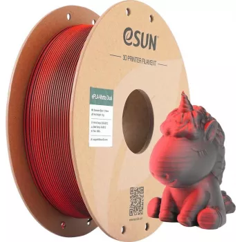 PLA MATTE DUAL 1,75mm RED BLACK 1kg ESUN 3D FILAMENT (PLA-MTD175B-BR1P1)
