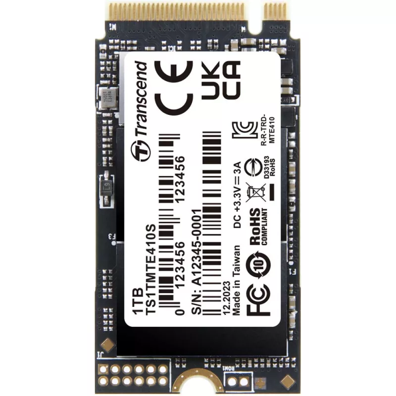 SSD disk Transcend 1 TB M.2 PCI Express 4.0 NVMe 3D NAND TS1TMTE410S