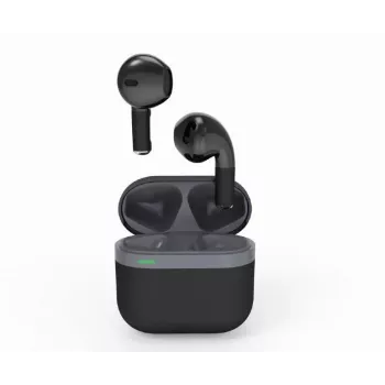 Bluetooth headset GEMBIRD TWS-02-BK, in-ear TWS, black/grey, up to 5 h playtime, built-in microphone, charging case