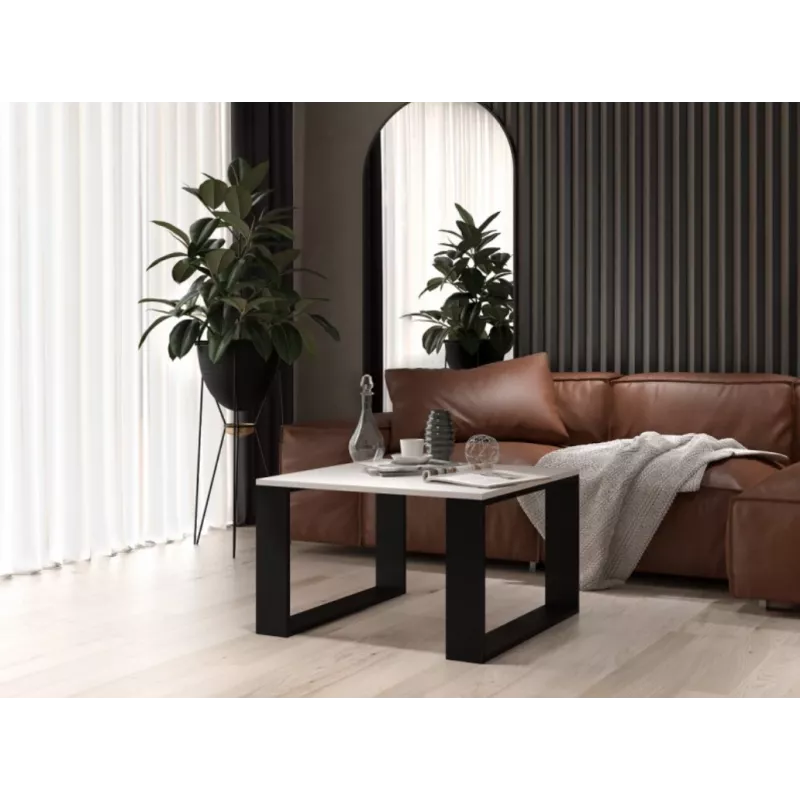 MODERN MINI table 67x67x40 cm White/Black