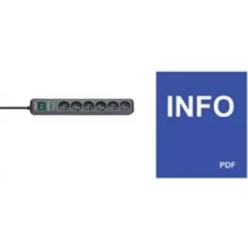 Power strip Hugo Brennenstuhl Eco-Line 6-socket anthracite — French plug